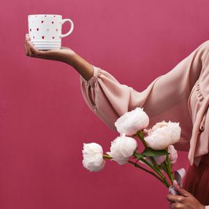 Le Creuset Stoneware Mug 350ml Heart Decal